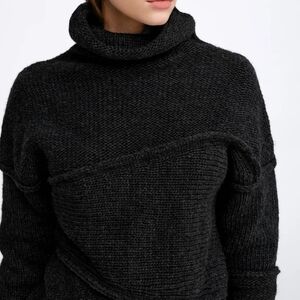 Marcella Emily Sweater - Black Turtleneck Size M